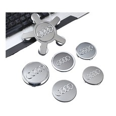 아우디 A4L/A3/Q3/Q5L/Q7/Q2L/Q5/A5/A6L 중앙휠캡 로고 허브캡 휠커버, 7. 69MM 그레이 3개 구매 시 1개 무료, 1개