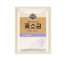 CJ제일제당 백설 꽃소금, 3kg, 3개