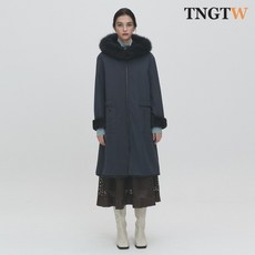 TNGTW 여우털 빅포켓 후드 그레이안감 롱 코트 그레이 THU0CDW99 HGE