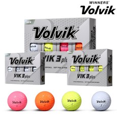 볼빅 VIK3 PLUS 프리미엄 3피스 골프공 12알, VIK3 PLUS_화이트