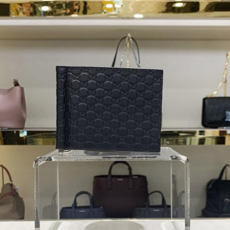 럭셔리갤러리 [GUCCI] 구찌 마이크로 시마 머니클립 신상품 남성 지갑 머니클립 구찌 금장 로고 카드 명함 지폐 수납 직장인필수템 블랙 선물용 아이템