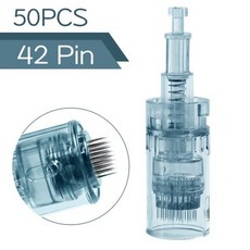 오토 MTS 기계 니들 롤러 50/20/10pcs 카트리지 Dr.imp 펜 M8 A6s 16 36 42 나노 마이크로 피부 Needling 팁 스탬프 112626, 50개 42 핀