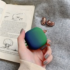 갤럭시버즈프로케이스 갤럭시버즈라이브케이스 투톤 그라디에션 파스텔 커버 실리콘 케이스, C