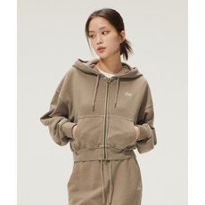 LEE 우먼 크롭 후드 집업 피그먼트 브라운 106466
