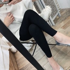 해피유통 여성 신상무지 캐주얼 외상 니트 레깅스jhwj