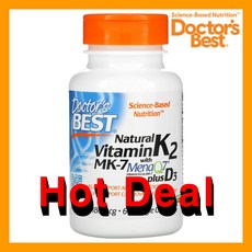 닥터스 베스트 비타민 K2 MK-7 D3함유 천연 성분 180mcg 60캡슐, 3병