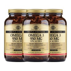 솔가 [3개 SET] 오메가 3 950mg EPA DHA 100정 (소프트젤) Solgar Omega-3 950 mg 100, 1개