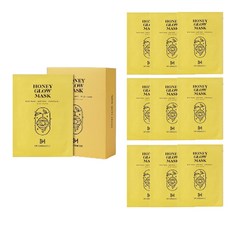 1일1팩 마스크팩 피부 진정 미백 주름개선 수분 앰플, 허니글로우 1개입x10매