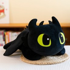 드래곤 길들이기 투슬리스 인형 30cm 공룡 용 애착 인형, 블랙, 1개, 30mm