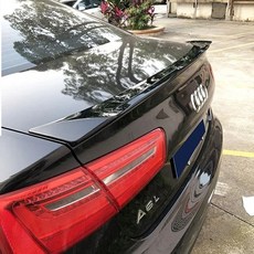 아우디 A6 C7 11-18년형 트렁크 립 윙 스포일러 S6 스타일 ABS 소재 bright black, 카본 Look