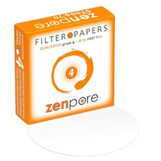 7cm 랩 여과지 표준 정성 4등급 ZENPORE Fast Flow 70mm 100장, 1개