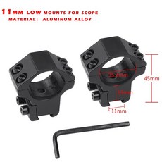 TEAGLE R1.5-5X20 전술 라이플 스코프 스나이퍼 사냥 광학 라이플 스코프 airsoftsports 충격 방지 빅 비전, 02 11mm low mounts_02 스페인