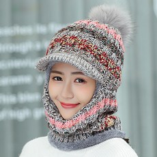 Dec.25 204번 모녀 겨울 폴라폴리스 귀달이 워머 일체형 비니Z, 프 리 사이즈 신축성 있어 요., 회색