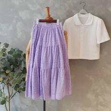 펀칭레이스스커트