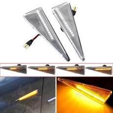 르노 호환 LED 다이나믹 사이드 마커 방향 메간 MK2 CC Espace MK4 Scenic Wind Avantime Thalia 2 개, 2.Dync Crystal