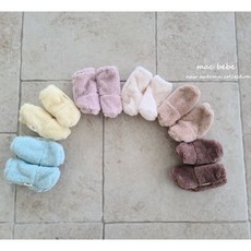 곰풋워머 신생아 백일 돌 6개월 아기방한용품 베이비 곰발 아기선물, 노랑
