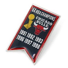 Aminco 성인 NFL NBA 시카고 불스 챔피언십 배너 핀 팀 색상 NBA-PN-1064-10 US, 1개