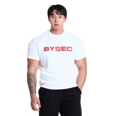 바이젝 BYSEC 퍼펙트 특양면 레드로고 머슬핏 반팔 티셔츠_2Color BYPLMSTY01 463126