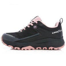 GOODYEAR 固特異女款郊山健行鞋 GAWO42410，輕量透氣，耐磨防滑，黑粉色, 250mm