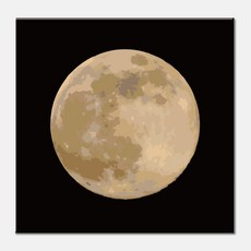 (국내배송/오늘출발) 모모픽스페인팅 F22 보름달 슈퍼문 40x40cm DIY명화그리기 유화 따라그리기 북유럽 감성 액자 그림