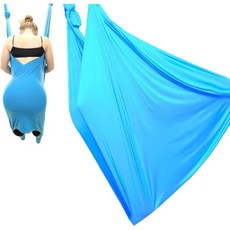 요가 벨트 스트레칭 소도구 Aerial Silk Swing Hammock Yoga - 5m Vertical Cloth Sling Anti-Gravity Chair and Adu, blue