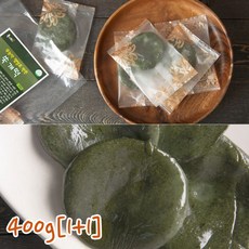 유기농 향긋한 쑥개떡 400g [1+1] 국산 유기방아 무농약 건강한 아이들 간식 야식 아침식사대용 다이어트용 떡맛집 개별포장, 02) 유기농 쑥개떡 400g [1+1]