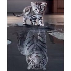 보석십자수고양이