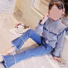 여아데님팬츠레이스