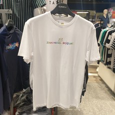 클라이드 앤 남여공용 바스키아레온 레터링 티셔츠 반팔