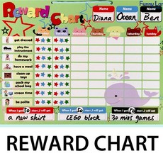 유아 보상 차트 장난감 교육 마그네틱 스티커 벽 카드 달력, Reward Charts 2