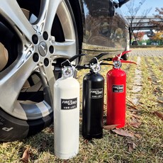 [FIREZERO] 차량용 소화기 레드 블랙 화이트, 1개, 화이트소화기, 1kg