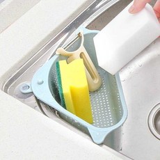 미미 다용도 싱크대 코너필터 음식물 쓰레기통 물빠짐 수세미홀더, 그레이