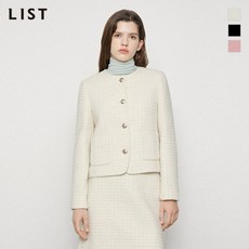 리스트 라운드넥 트위드 셋업 재킷_TWWJKN72730