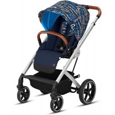 표준 유모차 Cybex Balios S 컨버터블 유모차 썬 캐노피 트러스트 블루, 단일옵션