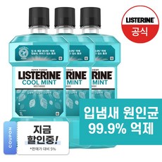 리스테린 쿨민트 구강청결제, 1000ml, 3개