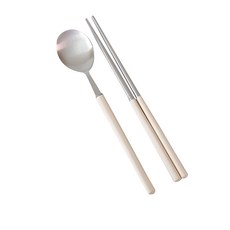 Kamome Kitchen Color Mood系列餐具組, 湯匙+筷子, 奶油黃色, 1組