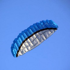 JC 2.5m 야외 장난감 쌍 선 parafoil 낙하산 스턴트 스포츠 해변 푸른 연, 1개