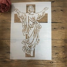 호환 4Pcs A4 29cm 여신 DIY 겹쳐 스텐실 벽화 스크랩북 엠보싱 앨범 장식 템플릿, [04] 1Pcs C, 1개