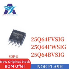SOP-8 메모리 칩 25Q64FVSIG 25Q64BVSIG W25Q64FVSIG W25Q64FWSIG W25Q64BVSIG W25Q64FVSSIG W25Q64FWSI, 1) 5pcs-W25Q64FVSSIG, 1개