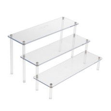 QDY Multi-Purpose Clear Acrylic Rack Perfume Toys Model Display Stand Shelf