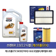 쏘렌토R 디젤 캐스트롤GTX(6L+1L)7L 엔진오일96-A2245