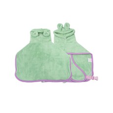 높은 흡수성 고양이 목욕 가운 개 수건 애완 동물 목욕 타월 강아지 강아지 비치 타월 옷, 녹색, XS, 1개
