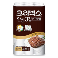 크리넥스 안심 3겹 키친타올 160매 x 12롤 2팩 키친타올>>롤키친타올, 24개