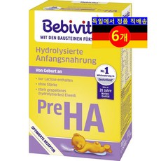 Bebivita 베비타 0-6개월 유아 단백질 보충용 가수 분해된 포뮬러 Pre HA 조제 분유 500g 6개, 6개