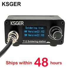 KSGER T12 납땜 스테이션 미니 STM32 V2.1S DIY OLED 컨트롤러 FX9501 핸들 알루미늄 합금 케이스 T12 철 팁 스테인레스 스틸|전기식 납땜인두|, 1개, Sets 6
