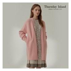 써스데이아일랜드 [Thursday Island] 여성 소매 볼륨 롱가디건(T212MCD131W)