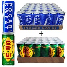 포카리스웨트240ml(30캔) + 오란씨 파인애플250ml(30캔) 60캔, 60개, 240ml