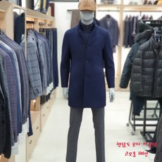 브렌우드 신상품_BRCBW19941NYX_톤온톤 레이어드 울 패딩 코트