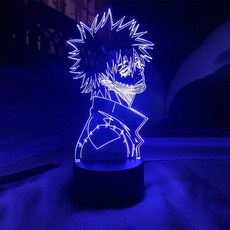 내 영웅 아카데미 Dabi 3D 램프 애니메이션 Led 빛 멋진 크리스마스 선물 그를위한 Rgb 다채로운 밤 빛 Dabi 침실 장식|LED 나이트 라이트|, 1개, DJ-ZZM-001, 7 colors no remote