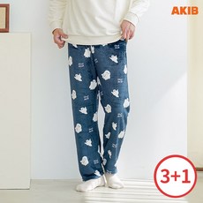 빅사이즈 밍크 극세사 여성용 남성용 수면바지 커플잠옷 3+1